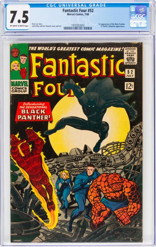 Fantastic Four #52 CGC Graded 7.5 1st appearance of the Black Panther (T'Chal...