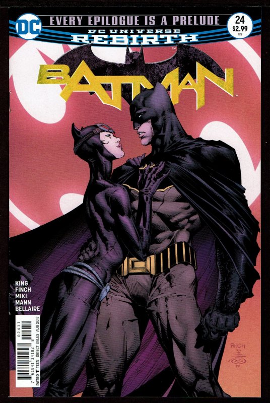 Batman #24 Rebirth (Aug 2017, DC) 9.2 NM-