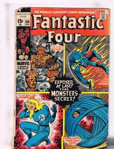 Fantastic Four # 106 VG Marvel Comic Book Thing Human Torch Dr. Doom Moleman DL2