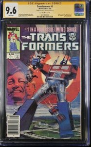 Transformers (1984) # 1 (CGC 9.6) Signed Macchio * Canadian Price Variant * CPV