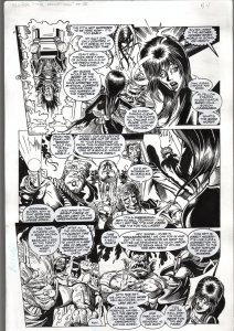 TOD SMITH ELVIRA #125--THE HAUNTING---ORIGINAL ART PAGE 4-QUEEN 'B' PRODUC FN