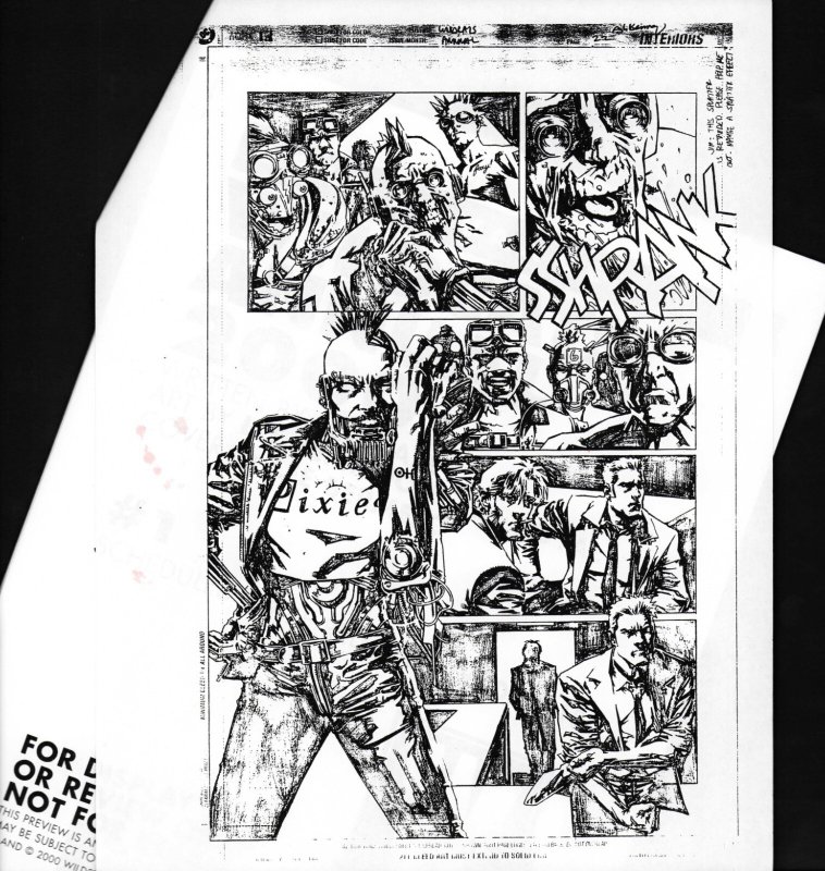 WILDCATS ANNUAL 2000 #1 - Joe Casey Story WILDSTORM COMICS B&W PREVIEW 2000