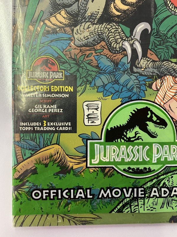 JURASSIC PARK #1 SEALED POLYBAG 1993 TOPPS George Perez Art PROSHIPPER