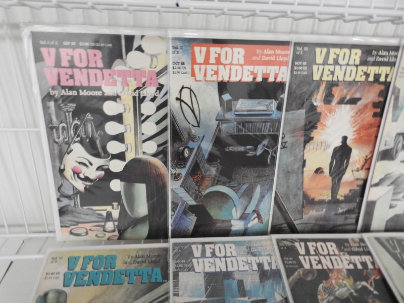 V for Vendetta #1-10 (1989) Complete Set! Awesome Read!! Beautiful NM- Avg!!