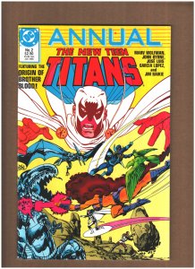 New Teen Titans Annual #2 DC 1986 Marv Wolfman John Byrne BROTHER BLOOD VF/NM