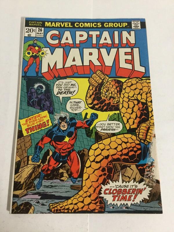 Captain Marvel 26 Gd/Vg Good/Very Good 3.0 Tape Damage First Thanos Cover Marvel