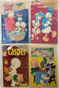 Cartoon Lot of 4 #Disney 160, 184, Casper 54, Looney Tunes 174 1954 Dell Comics