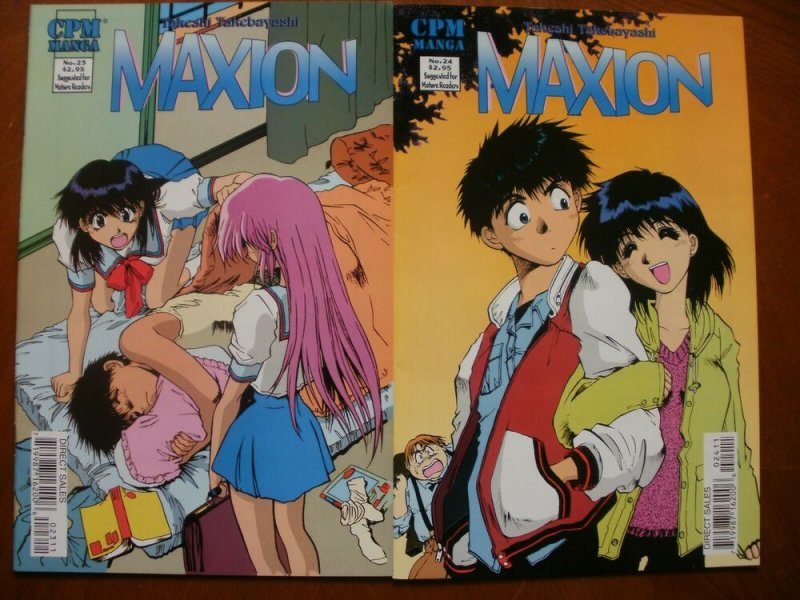 2 Near-Mint CPM Manga MAXION #23 #24 (2001) Takebayashi (Mature Reader) Art