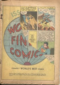 WORLDS FINEST #2-1941-SUPERMAN-BATMAN-LANDO-JOHNNY THUNDER-INCOMPLETE 