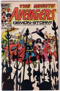 Avengers   vol. 1   #249 VG Stern/Milgrom, Maelstorm, Fantastic Four, Thor