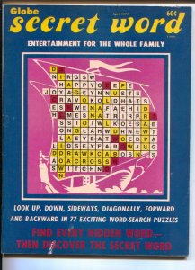 Globe Secret Word #1 4/1973-1st issue-vintage word games-VG