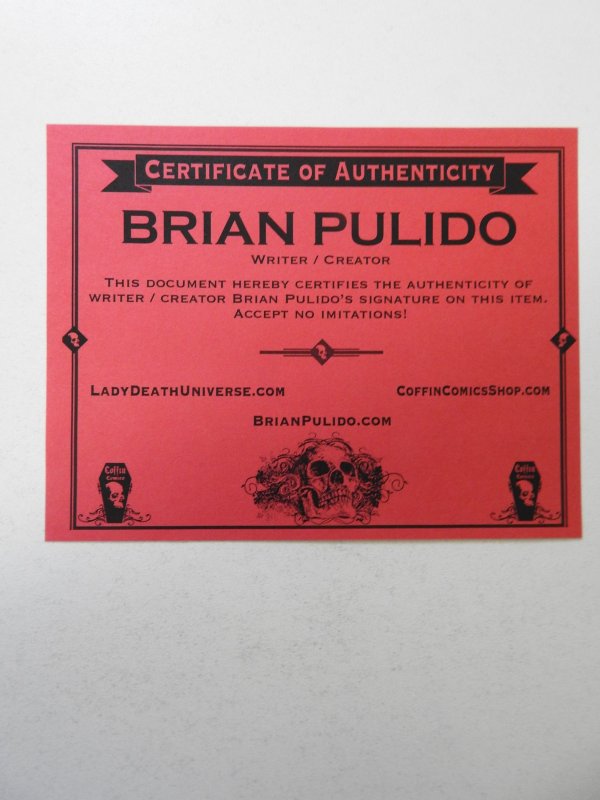 Lady Death Mischief Night #1 Full Moon Edition NM Condition! Signed W/ COA!