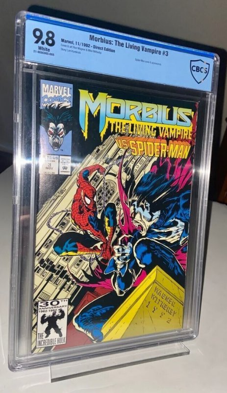 Morbius #3 - Spider-Man has epic battle with Morbius! CBCS 9.8 - Brand New Slab!