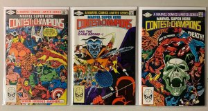 Marvel Super Hero Contest of Champions set #1-3 direct 3 diff 6.0 (1982)