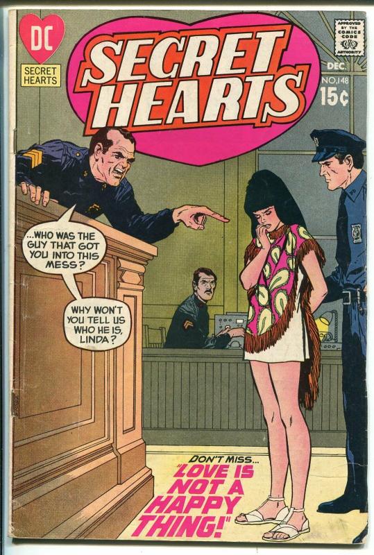 Secret Hearts #148 1970-DC-court room cover-Ric Estrada art--VG