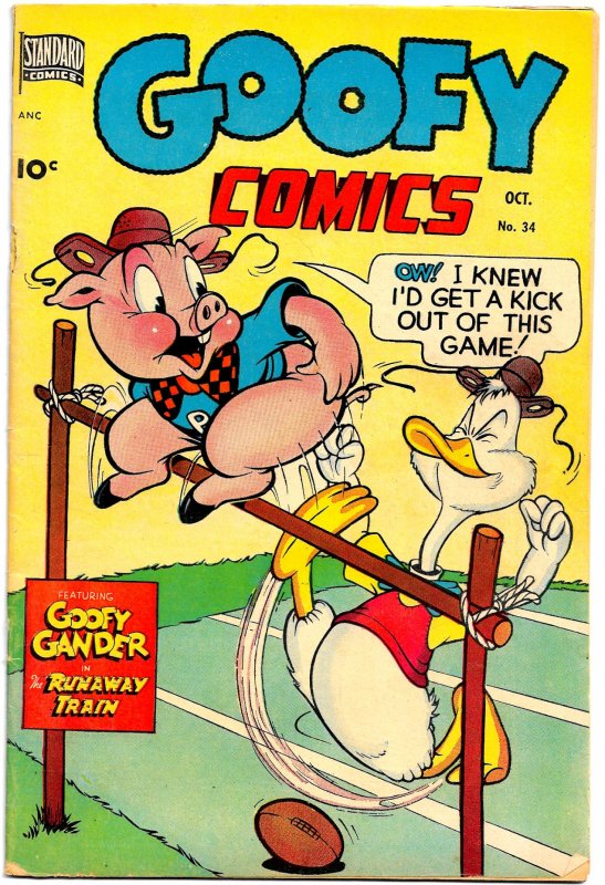 GOOFY COMICS #34 (Oct1949) 6.0 FN  Goofy Gander!  • Two Frank Frazetta Illos!