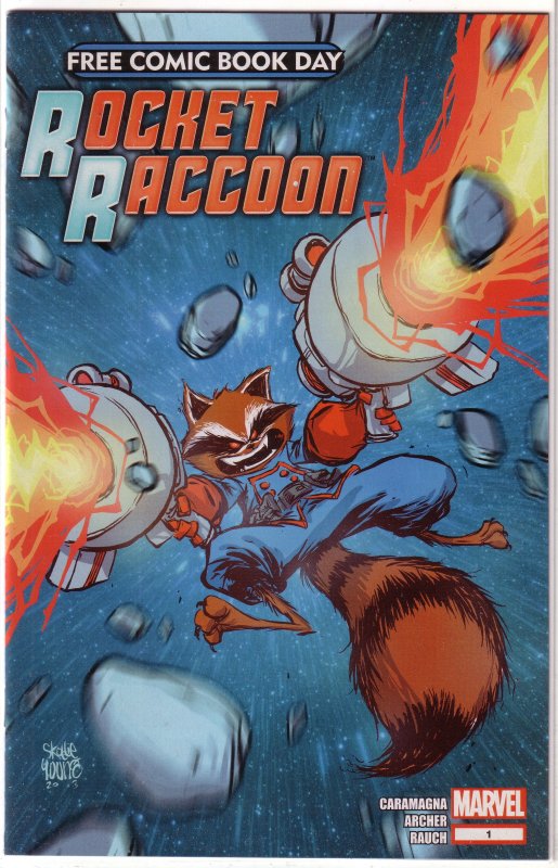 Rocket Raccoon (FCBD 2014) #1 FN/VF Caramagna/Archer, Skottie Young cover