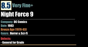 Night Force 9 (1983) VF+ Bronze Age DC Comics