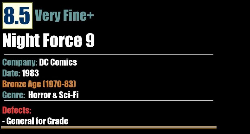 Night Force 9 (1983) VF+ Bronze Age DC Comics