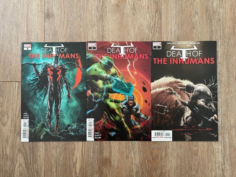 Death of the Inhumans #2 3 5 lot of 3 Marvel 2018 NM 9.4
