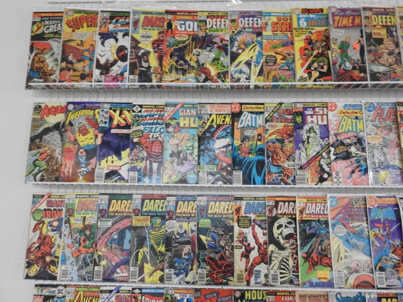Huge Lot 140+ Silver Bronze Age Comics W/ Spider-man, Daredevil, Hulk+ See Descp