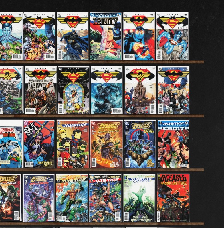 Huge Lot 150+ Comics with Trinity, Justice League, Catwoman & More!