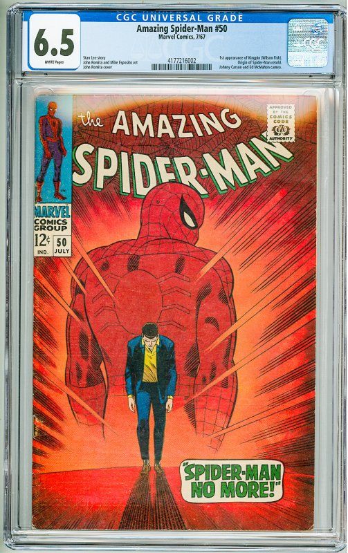 The Amazing Spider-Man #50 (1967) CGC 6.5! 1st Appearance of Kingpin!
