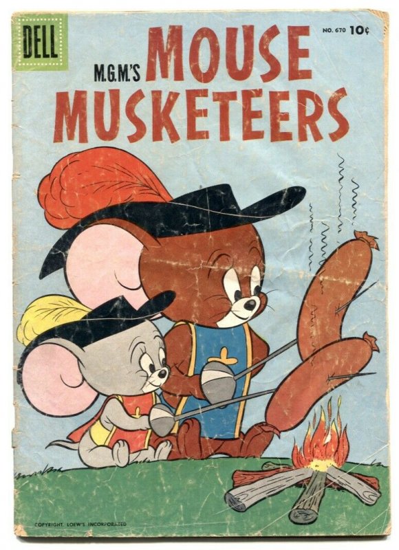 Mouse Musketeers -Four Color Comics #670 1955 G