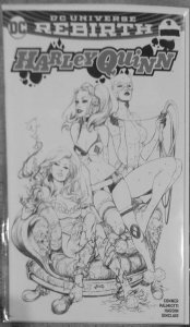 Harley Quinn #1 Comic Hero Black and White Cover (2016)