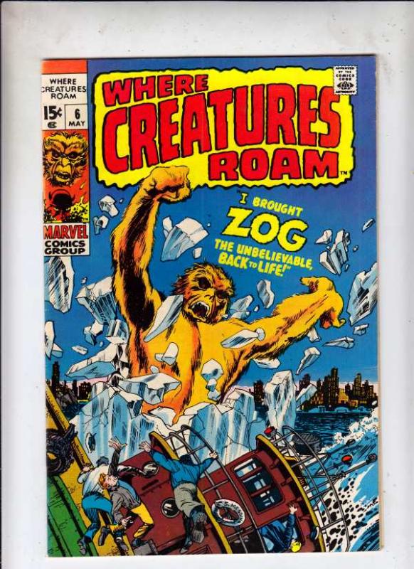 Where Creatures Roam #6 (May-71) FN/VF Mid-High-Grade Zog