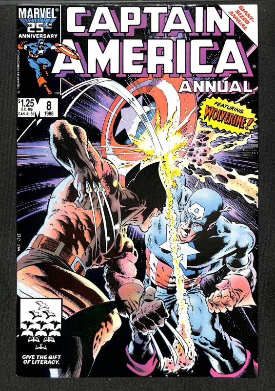 Captain America Annual #8 VF- 7.5 Wolverine!