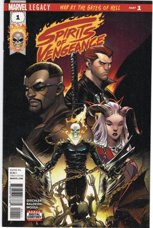 Spirits of Vengeance #1  War at the Gates of Hell With Marvel Stamp