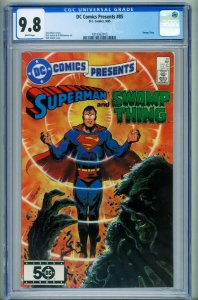 DC Comics Presents #85 CGC 9.8 comic book Swamp Thing-Superman 4318362015