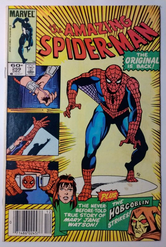 Amazing Spider-Man #259 (7.0, 1984)  Spider-man returns to his classic costume