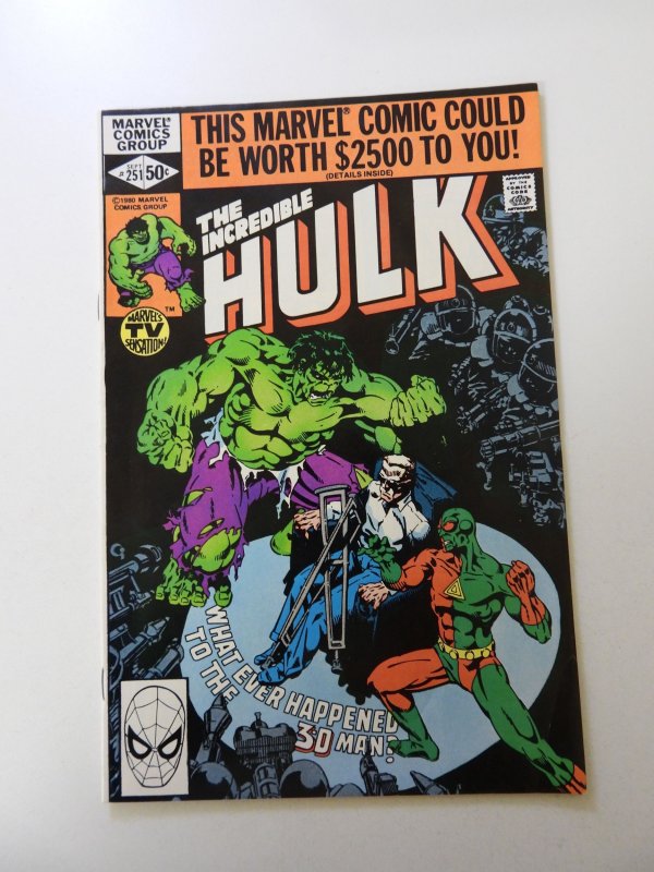 The Incredible Hulk #251 (1980) VF- condition