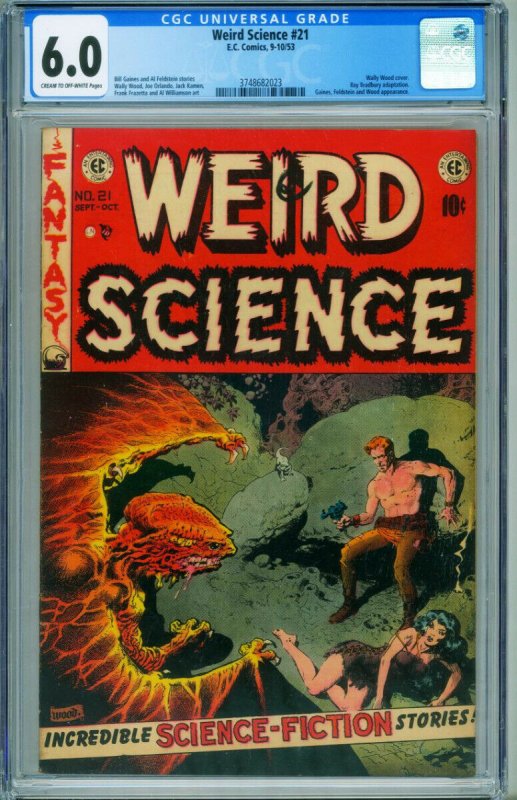 WEIRD SCIENCE #21 cgc 6.0 1953-WALLY WOOD-FRAZETTA- 3748682023