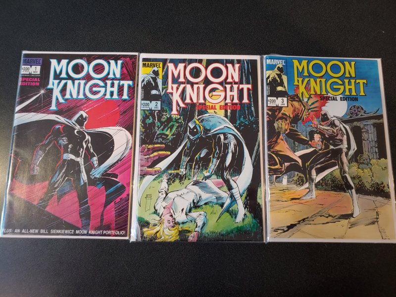 MOON KNIGHT SPECIAL EDITION 1 2 3 of 3 Complete Set (1983)  Bill Sienkiewicz