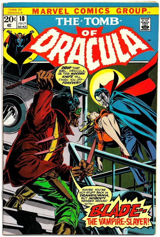 THE TOMB OF DRACULA #10 (July1973) 8.5 VF+ 1st Appearance of BLADE! Gene Colan!
