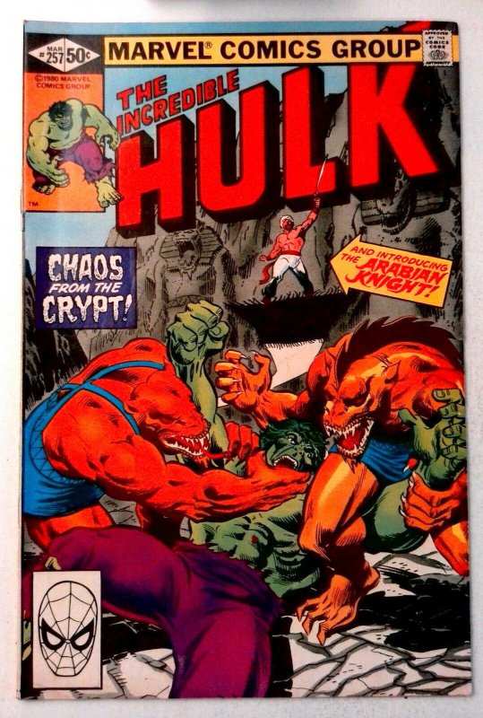 Incredible Hulk #257 Marvel 1981 FN/VF Bronze Age Comic Book 1st Print