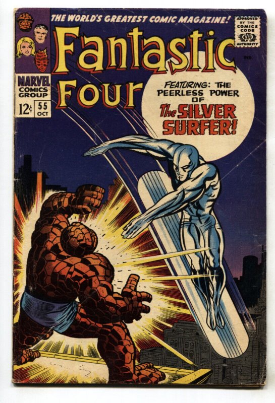FANTASTIC FOUR #55 -- comic book--1966--SILVER SURFER-- vg