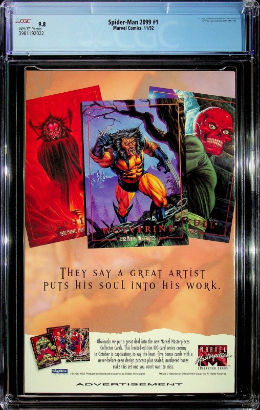 Spider-Man 2099 #1 (1992) - CGC 9.8 Cert #3981192022