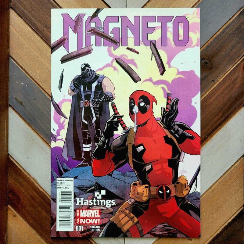 MAGNETO #1 (Marvel 2014) New/High Grade! Exclusive Hastings DEADPOOL Variant
