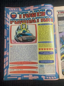 1987 THE TRANSFORMERS Marvel UK Comic Magazine #98 FVF 7.0 with Galvatron Badge!