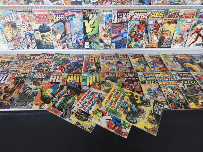Huge Lot 150+ Silver/Bronze Comics W/ Daredevil, Hulk, +More! See desc