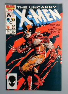 Uncanny X-Men #212 NM Classic Wolverine vs. Sabretooth Marvel 1986 TW1