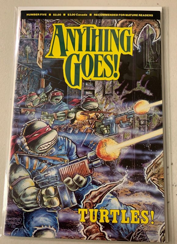 Anything Goes! #5 Comics Journal (8.0 VF) TMNT Road Trip story (1987)