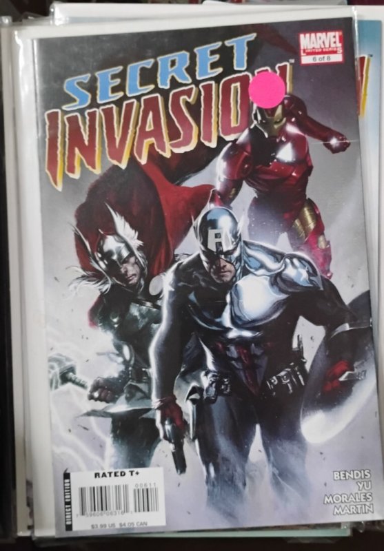 SECRET INVASION #6  2008 MARVEL DISNEY SKRULLS  SHIELD DELL'OTTO COVER