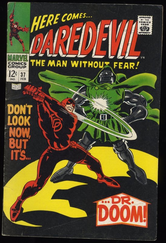 Daredevil #37 FN- 5.5 vs. Dr. Doom! Stan Lee Story! Gene Colan!