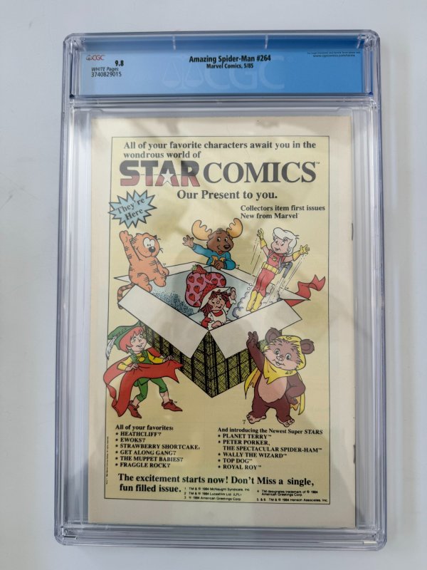 Amazing Spider-Man 264  CGC 9.8  **1st Appearance Red Nine** (Marvel, 1984)