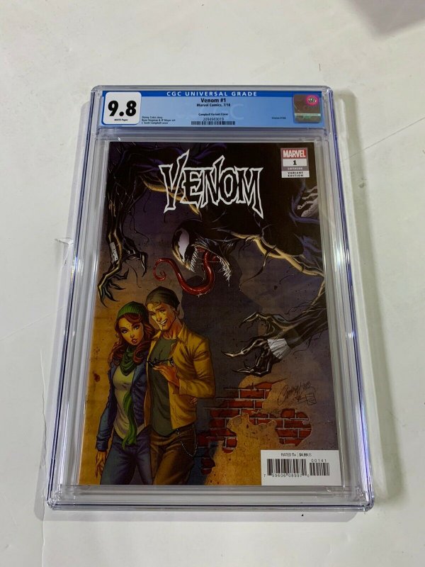 Venom 1 Cgc 9.8 Marvel 2018 J. Scott Campbell Vaiant